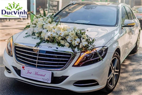Cho thuê xe cưới Mercedes S màu trắng